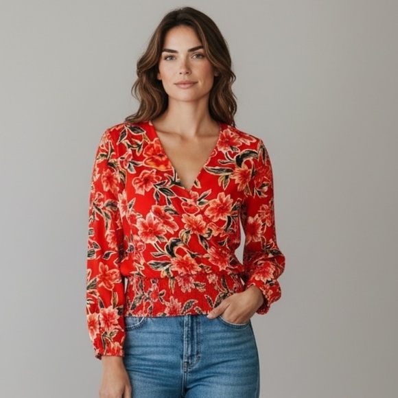 Tops - Philosophy, ladies, long sleeve V-neck blouse, excellent condition